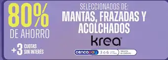 Supermercados Vea Krea mantas frazadas y acolchados oferta