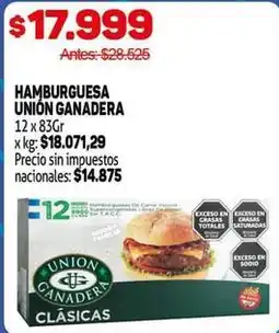 Makro Union ganadera - hamburguesa oferta