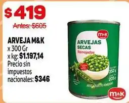 Makro M&k - arvejas secas remojadas oferta