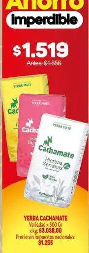 Makro Cachamate - yerba variedad x 500 gr oferta