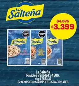 Makro La salteña - ravioles variedad oferta