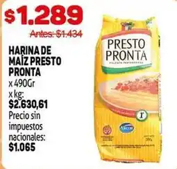 Makro Presto pronta - harina de maiz presto pronta oferta