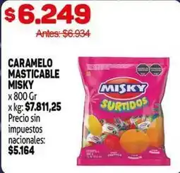 Makro Misky - caramelo masticable oferta