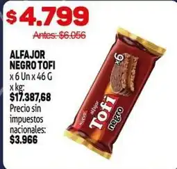 Makro Tofi - alfajor negro tofi oferta
