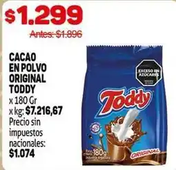 Makro Toddy - cacao en polvo original oferta