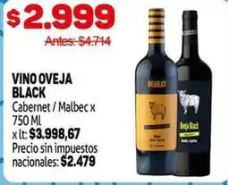 Makro Vino oveja black cabernet / malbec oferta