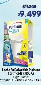 Makro Purísima - leche en polvo kids fortificada oferta
