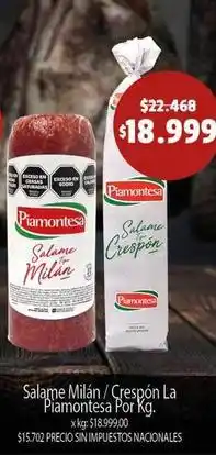 Makro Piamontesa - salame milán / crespón oferta