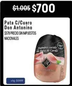 Makro Don antonino - pata c/cuero oferta