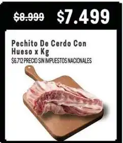 Makro Pechito de cerdo con hueso oferta