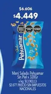 Makro Pehuamar - mani salado sin piel oferta
