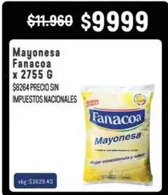 Makro Fanacoa - mayonesa oferta