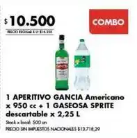 Disco Aperitivo americano + gaseosa sprite oferta