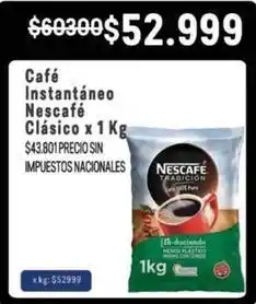 Makro Nescafé - café instantáneo clásico x 1 kg oferta