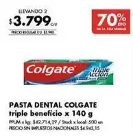 Disco Colgate - pasta dental triple beneficio oferta