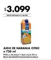 Disco Citric - jugo de naranja oferta