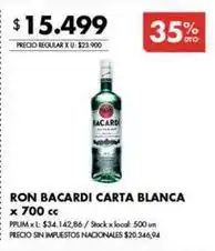 Disco Bacardi - ron carta blanca oferta