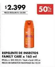 Disco Raid - repelente de insectos family care oferta