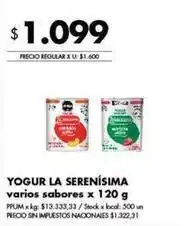 Disco La serenísima - yogur oferta