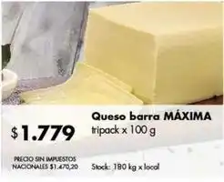 Disco Máxima - queso barra oferta