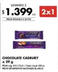 Disco Cadbury - chocolate oferta