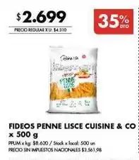 Disco Fideos penne lisce oferta