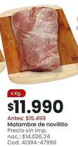 Coto Matambre de novillito oferta