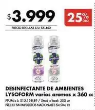 Disco Lysoform - desinfectante de ambientes oferta