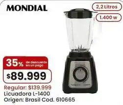 Coto Mondial - licuadora l-1400 oferta