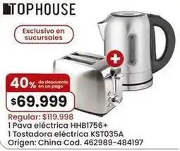 Coto Origen - pava eléctrica hhb1756+ 1 tostadora eléctrica kst035a oferta