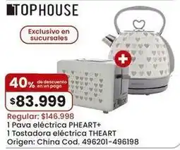 Coto Origen - pava eléctrica pheart+ y tostadora eléctrica theart (cod. 496201-496198) oferta