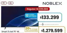 Coto Noblex - smart tv led 75 4k oferta