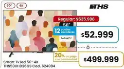 Coto Smart tv led 50 4k ths50uhd26gs cod. 624084 oferta