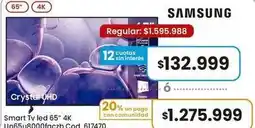 Coto Samsung - smart tv led 65 4k un65u8000faczb cod. 617470 oferta