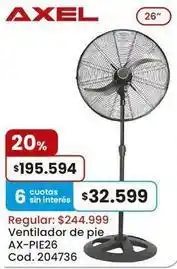 Axel - ventilador de pie ax-pie26