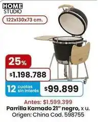 Coto Negro - parrilla kamado 21 negro, x u. cod. 598755 oferta
