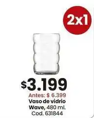 Coto Vaso de vidrio wave oferta