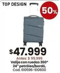 Coto Valija con ruedas 360° 24 petróleo/bordó, cod. 610596-610600 oferta