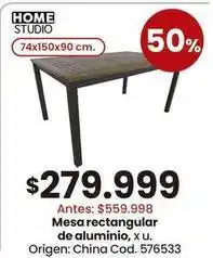 Coto Origen - mesa rectangular de aluminio oferta