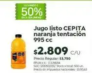 Jumbo Cepita - jugo listo naranja tentación oferta