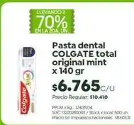 Jumbo Colgate - pasta dental total original mint oferta