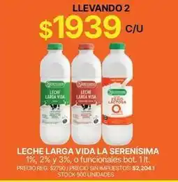 Supermercados Vea La serenísima - leche larga vida oferta