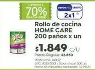 Jumbo Rollo de cocina 200 paños x un oferta