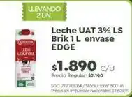 Jumbo Sancor - leche uat 3% ls brik 1 l edge oferta