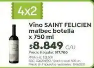 Jumbo Saint felicien - vino malbec botella x 750 ml oferta
