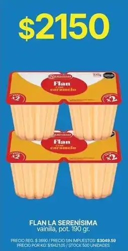 Supermercados Vea La serenísima - flan oferta