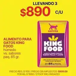 Supermercados Vea King food - alimento para gatos oferta