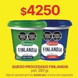 Supermercados Vea Finlandia - queso procesado oferta