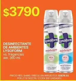 Supermercados Vea Lysoform - desinfectante de ambientes oferta