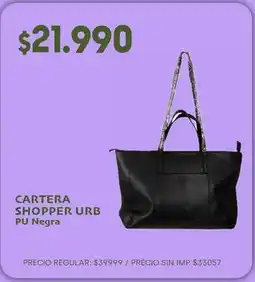 Supermercados Vea Cartera shopper urb pu negra oferta